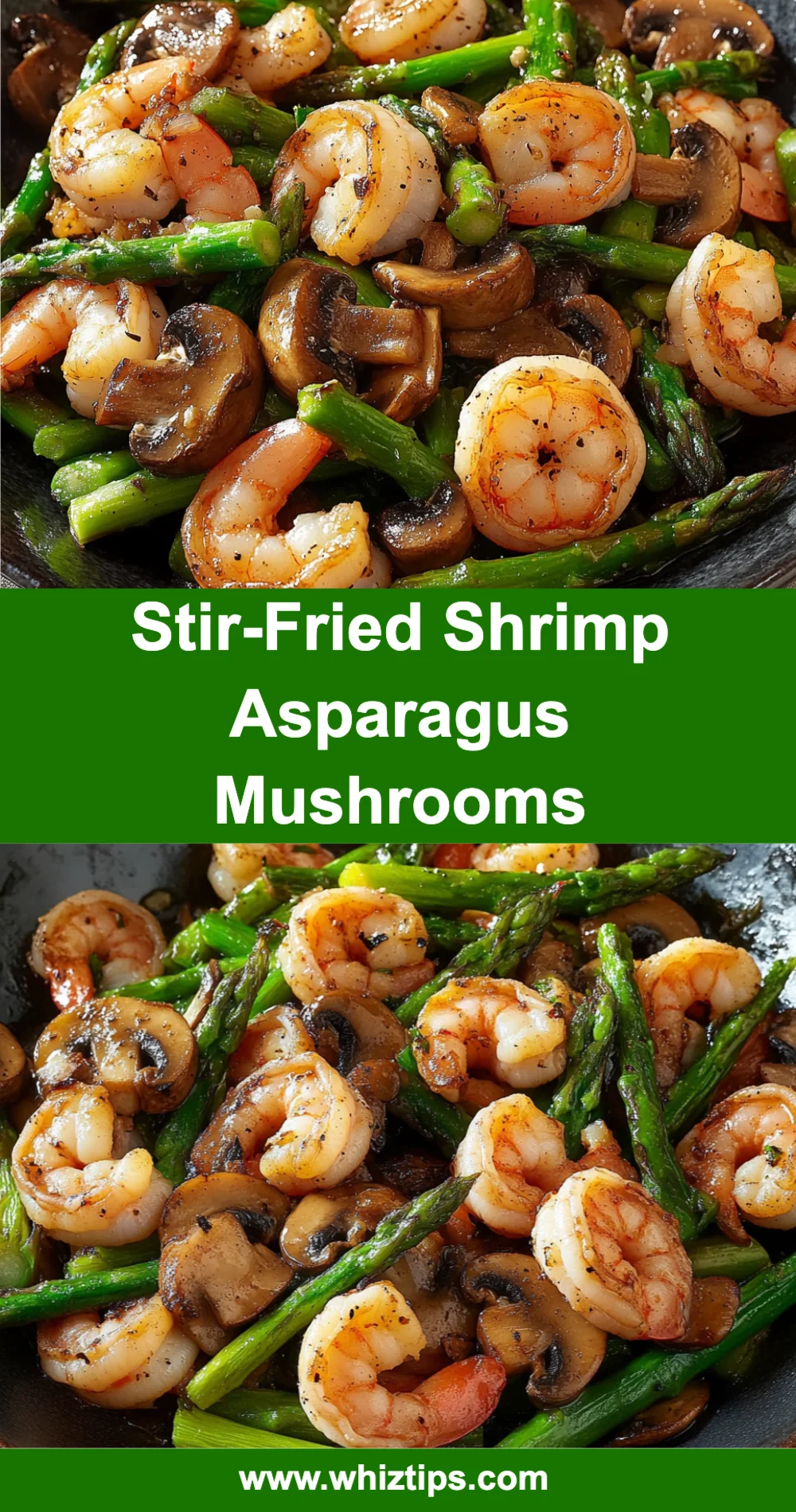 Stir-fried Shrimp Asparagus Mushrooms