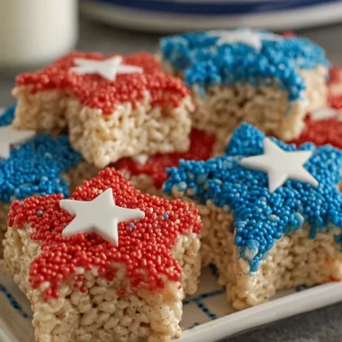 Delicious 4th of July Rice Krispie Treats Recipe