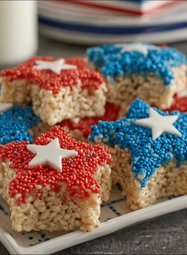 Delicious 4th of July Rice Krispie Treats Recipe