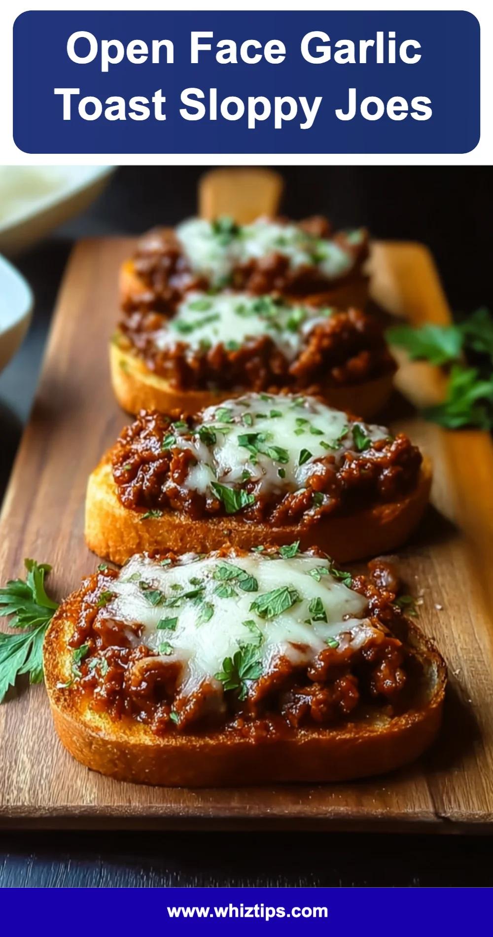 Delicious Open Face Garlic Toast Sloppy Joes Recipe