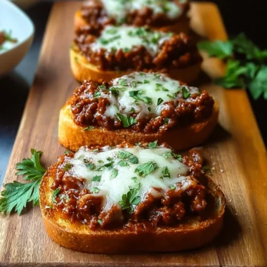 Delicious Open Face Garlic Toast Sloppy Joes Recipe