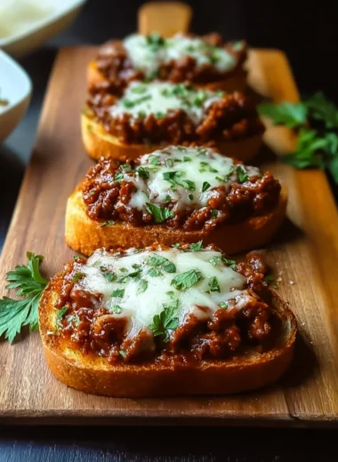 Delicious Open Face Garlic Toast Sloppy Joes Recipe