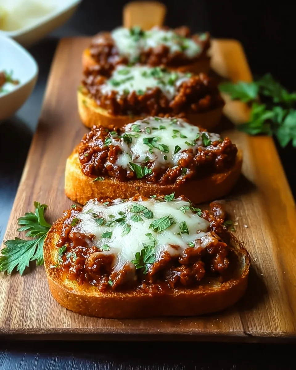 Delicious Open Face Garlic Toast Sloppy Joes Recipe