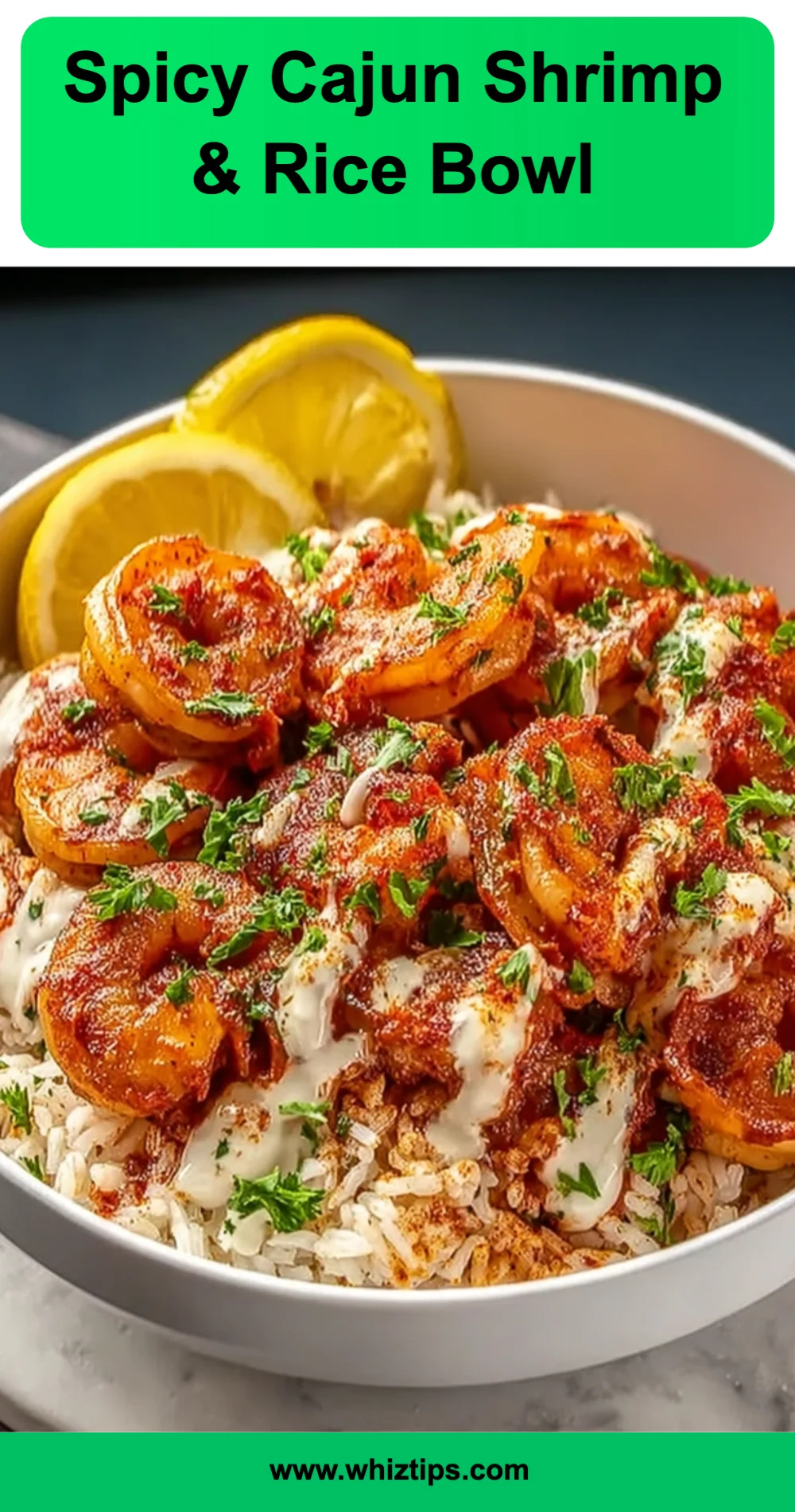 Delicious Spicy Cajun Shrimp & Rice Bowl Recipe