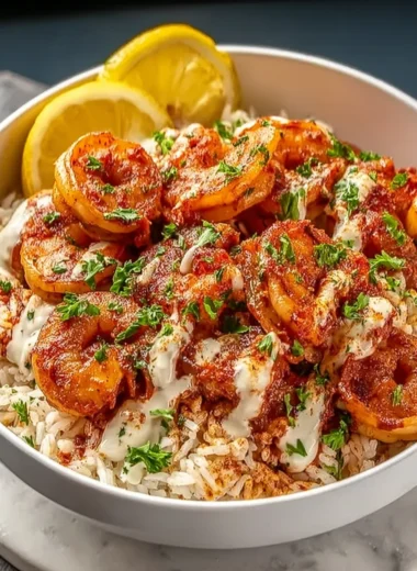 Delicious Spicy Cajun Shrimp & Rice Bowl Recipe