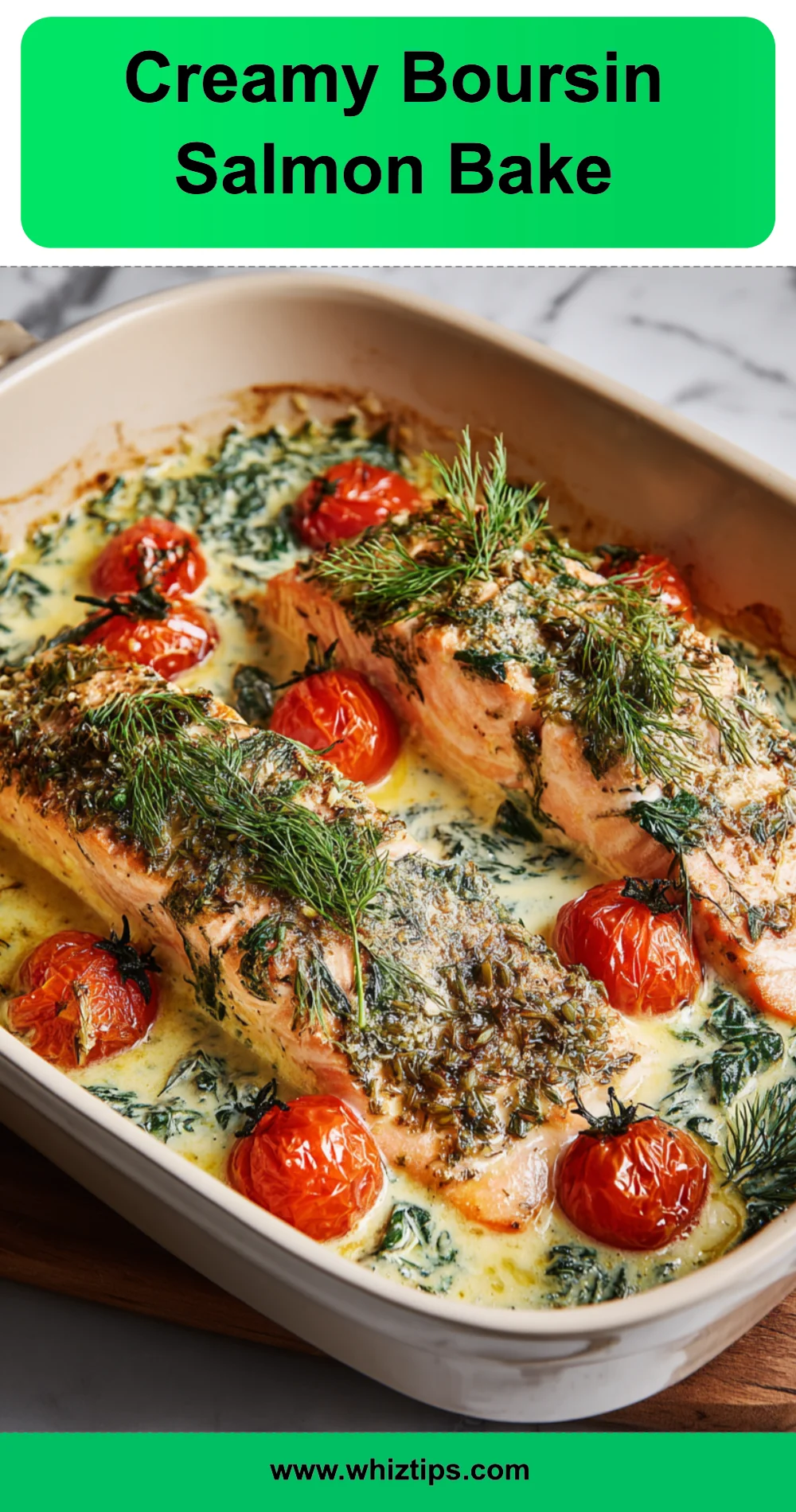Deliciously Easy Creamy Boursin Salmon Bake Recipe