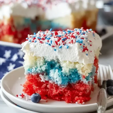 Festive Red, White, & Blue Poke Cake Recipe