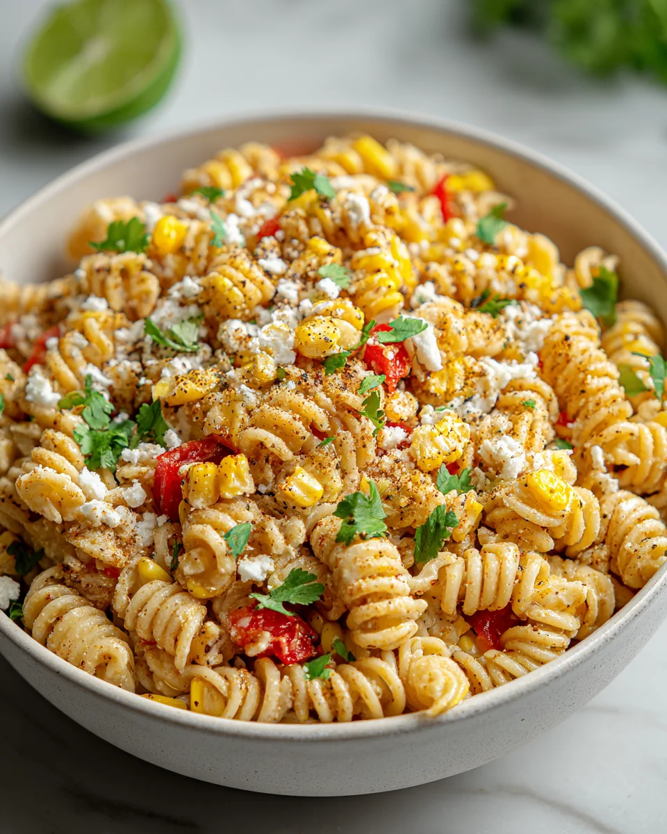 Healthy Street Corn Pasta Salad Recipe