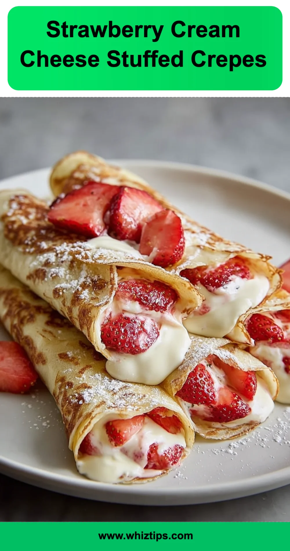 Strawberry Cream Cheese Stuffed Crepes Recipe
