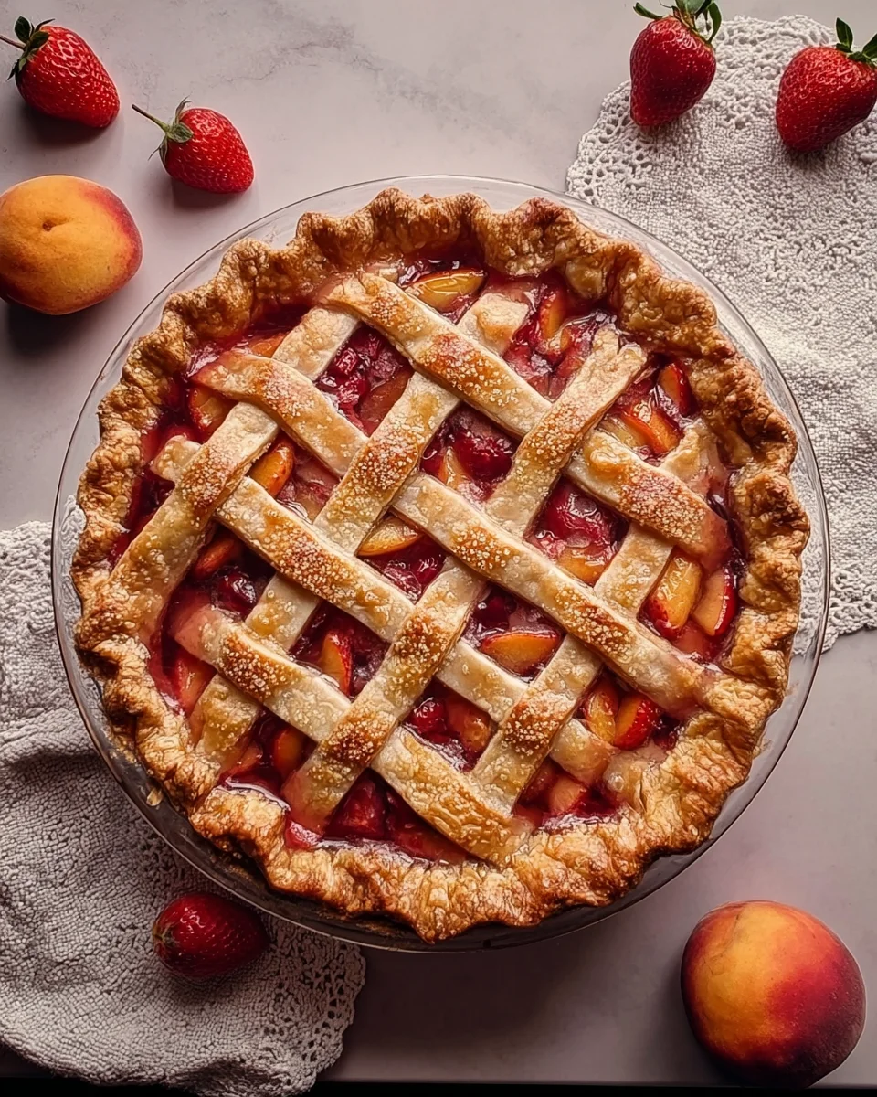 Brown Butter Strawberry Peach Pie Recipe