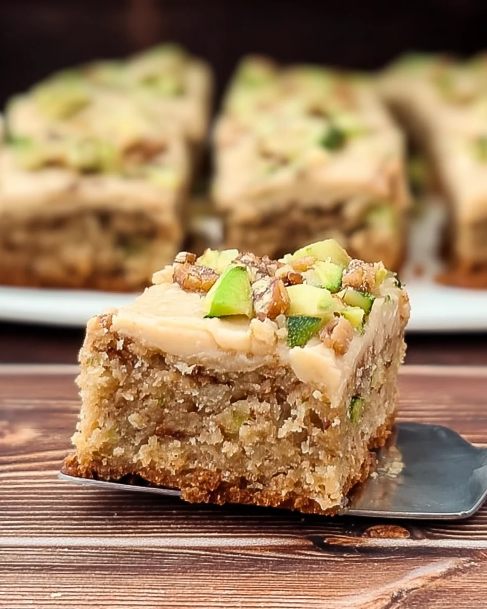 Delicious Applesauce Zucchini Cake Bars Recipe