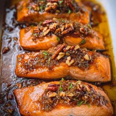 Delicious Maple Pecan Glazed Salmon Recipe
