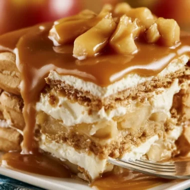 Deliciously Easy Caramel Apple Eclair Cake Recipe