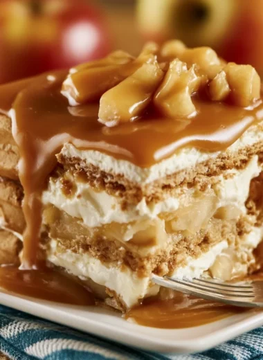 Deliciously Easy Caramel Apple Eclair Cake Recipe