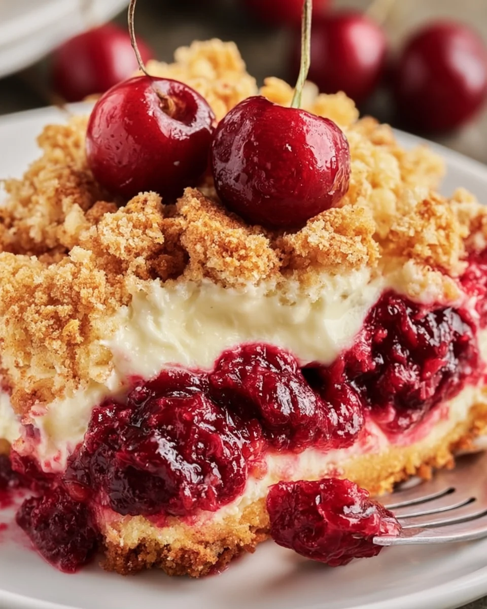 Deliciously Easy Cherry Cheesecake Dump Cake Recipe