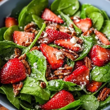 Delightful Spinach Strawberry Salad with Pecans Recipe