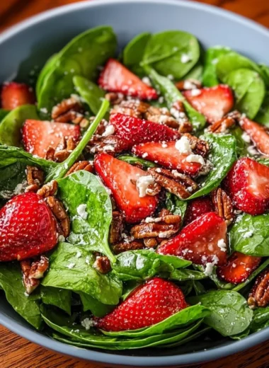 Delightful Spinach Strawberry Salad with Pecans Recipe