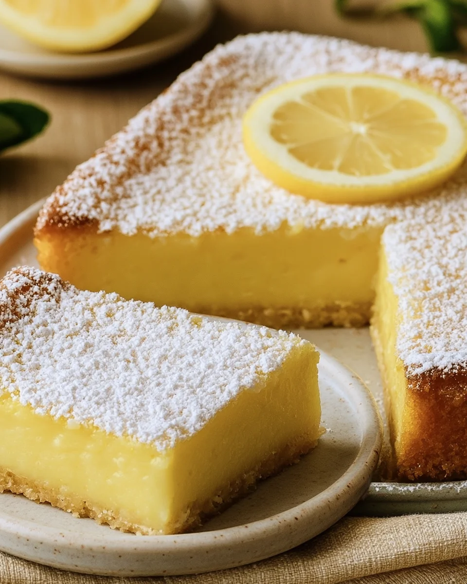 Delightfully Easy Italian Lemon Custard Cake Recipe