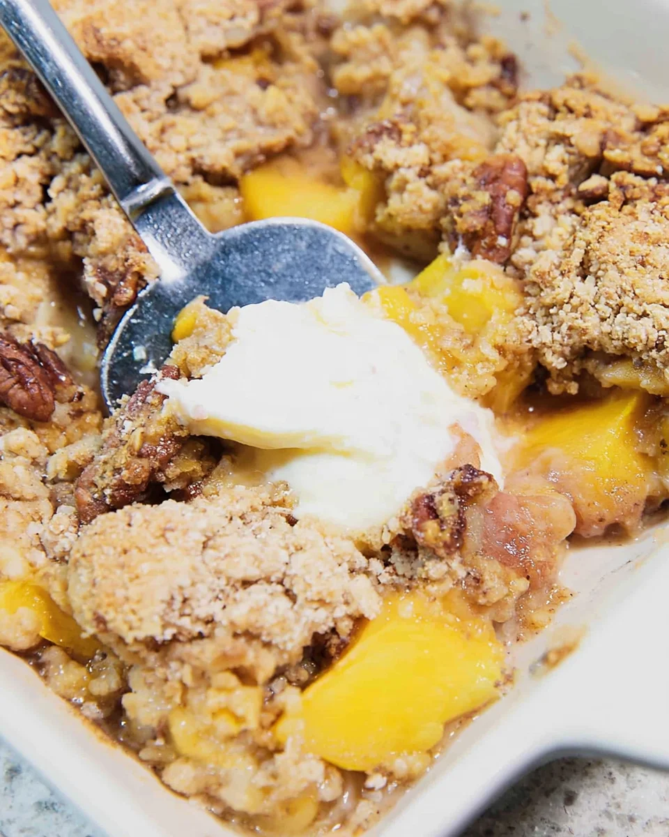 Delightfully Easy Pecan Peach Crisp Recipe