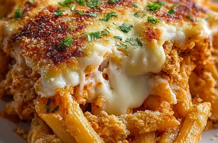 Easy Dump And Bake Chicken Parmesan Casserole Recipe