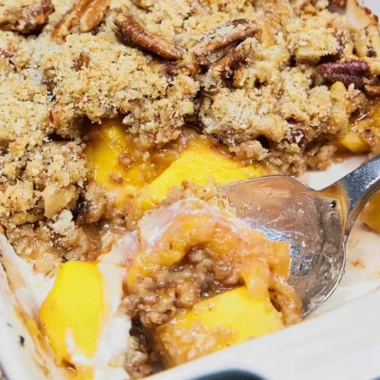 Easy Pecan Peach Crisp Recipe