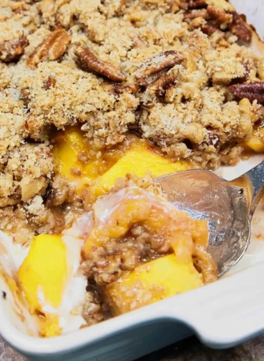 Easy Pecan Peach Crisp Recipe