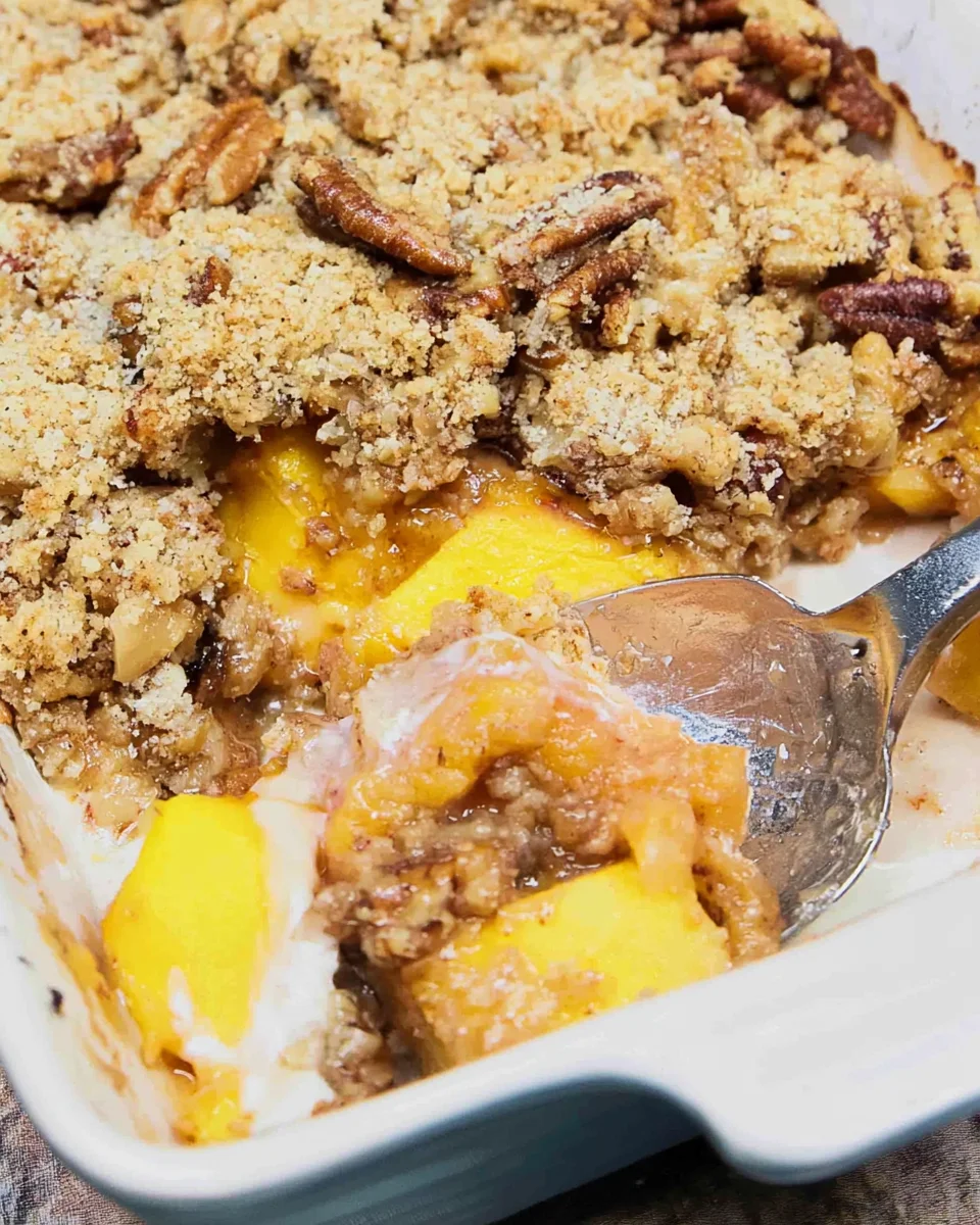 Easy Pecan Peach Crisp Recipe