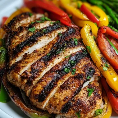 Grilled Chicken & Rainbow Peppers Power Plate Recipe