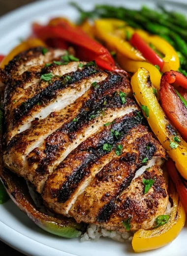 Grilled Chicken & Rainbow Peppers Power Plate Recipe
