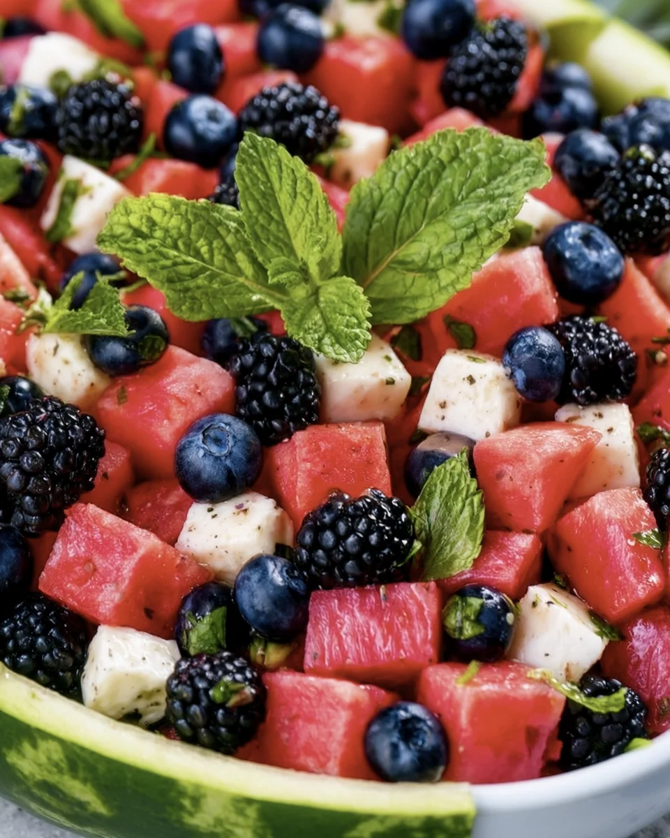 Refreshing Watermelon Blueberry Salad Recipe