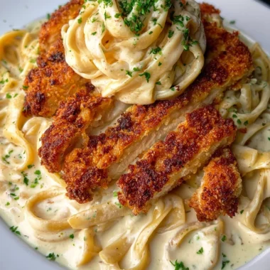 Ultimate Crispy Chicken Fettuccine Alfredo Recipe