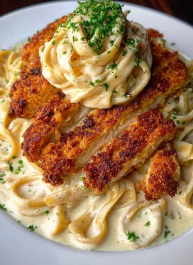 Ultimate Crispy Chicken Fettuccine Alfredo Recipe