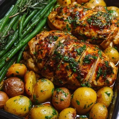 Ultimate Garlic Butter Chicken Recipe with Baby Potatoes and Green Beans