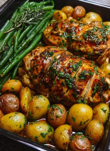 Ultimate Garlic Butter Chicken Recipe with Baby Potatoes and Green Beans