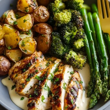 Ultimate Garlic-Herb Chicken Bowl Recipe with Roasted Potatoes and Veggies
