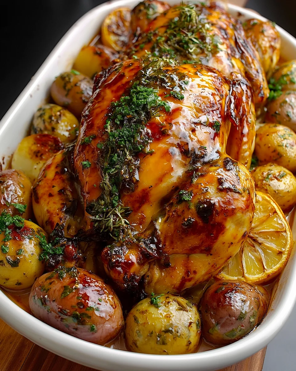 Ultimate Honey-Herb Glazed Roast Chicken Recipe