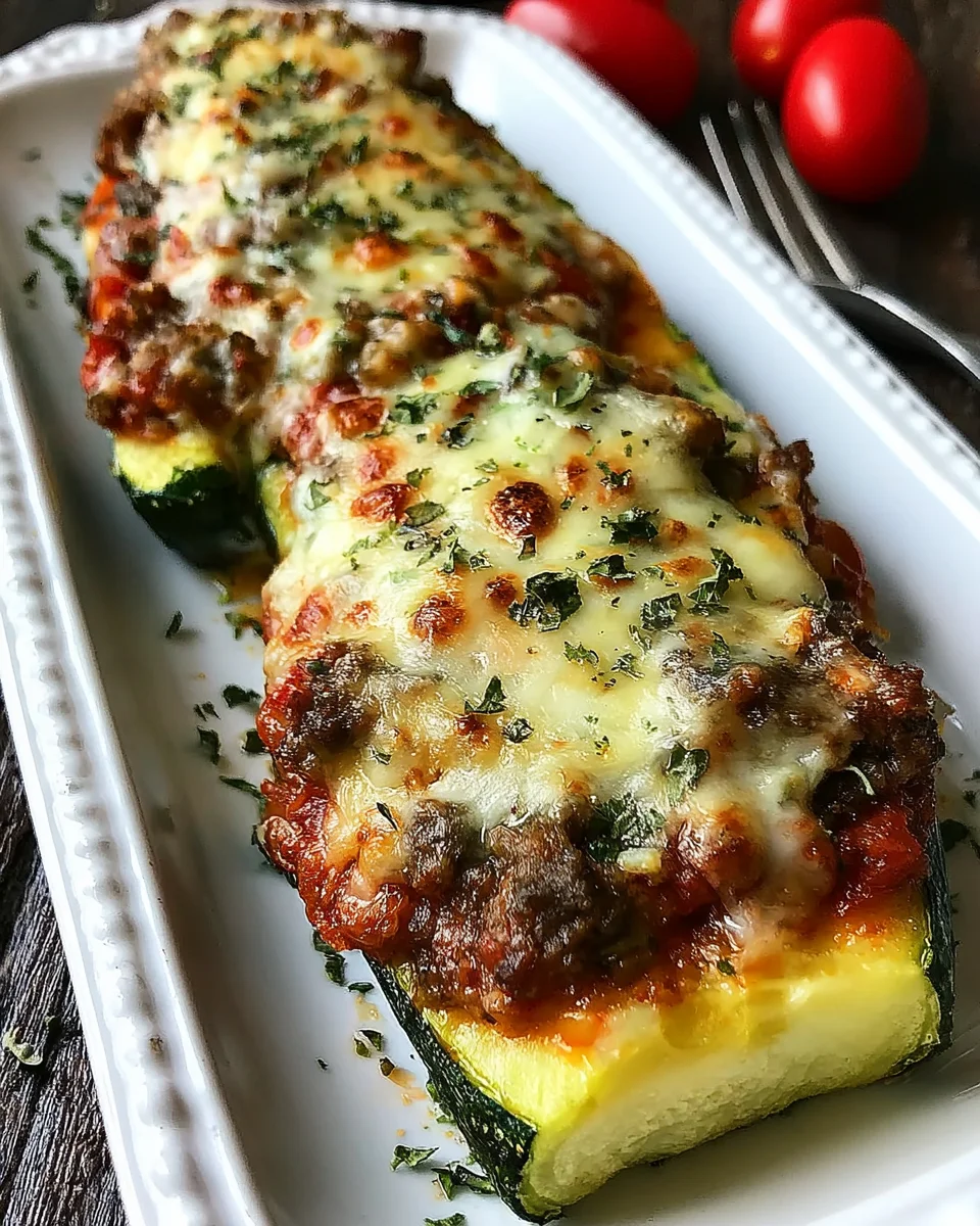 Baked Cheesy Stuffed Zucchini Boats Recipe