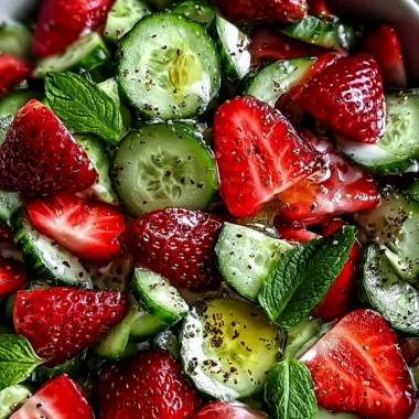 Crisp Cucumber Strawberry Salad Recipe
