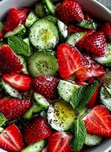 Crisp Cucumber Strawberry Salad Recipe
