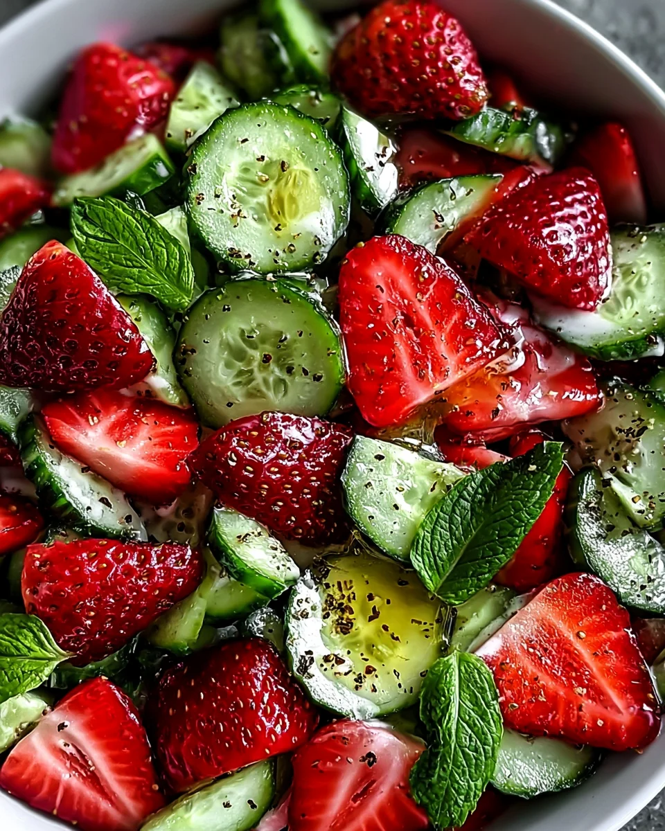 Crisp Cucumber Strawberry Salad Recipe