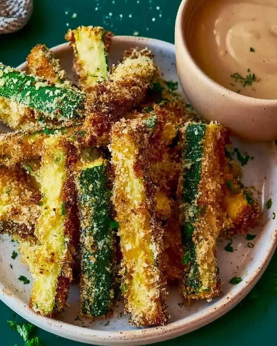 Crispy Garlic Parmesan Zucchini Fries Recipe