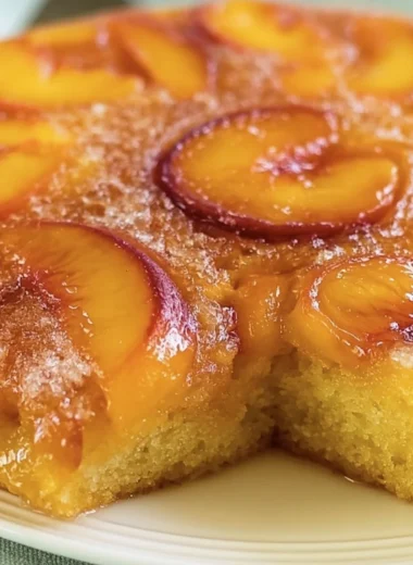 Delicious Peach Upside-Down Cake Recipe (With Fresh or Canned Peaches)