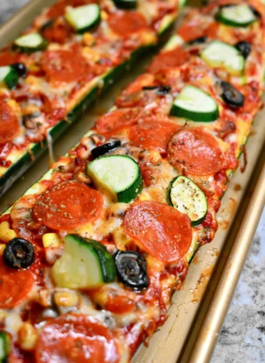 Delicious Pizza Stuffed Zucchini Boats Recipe