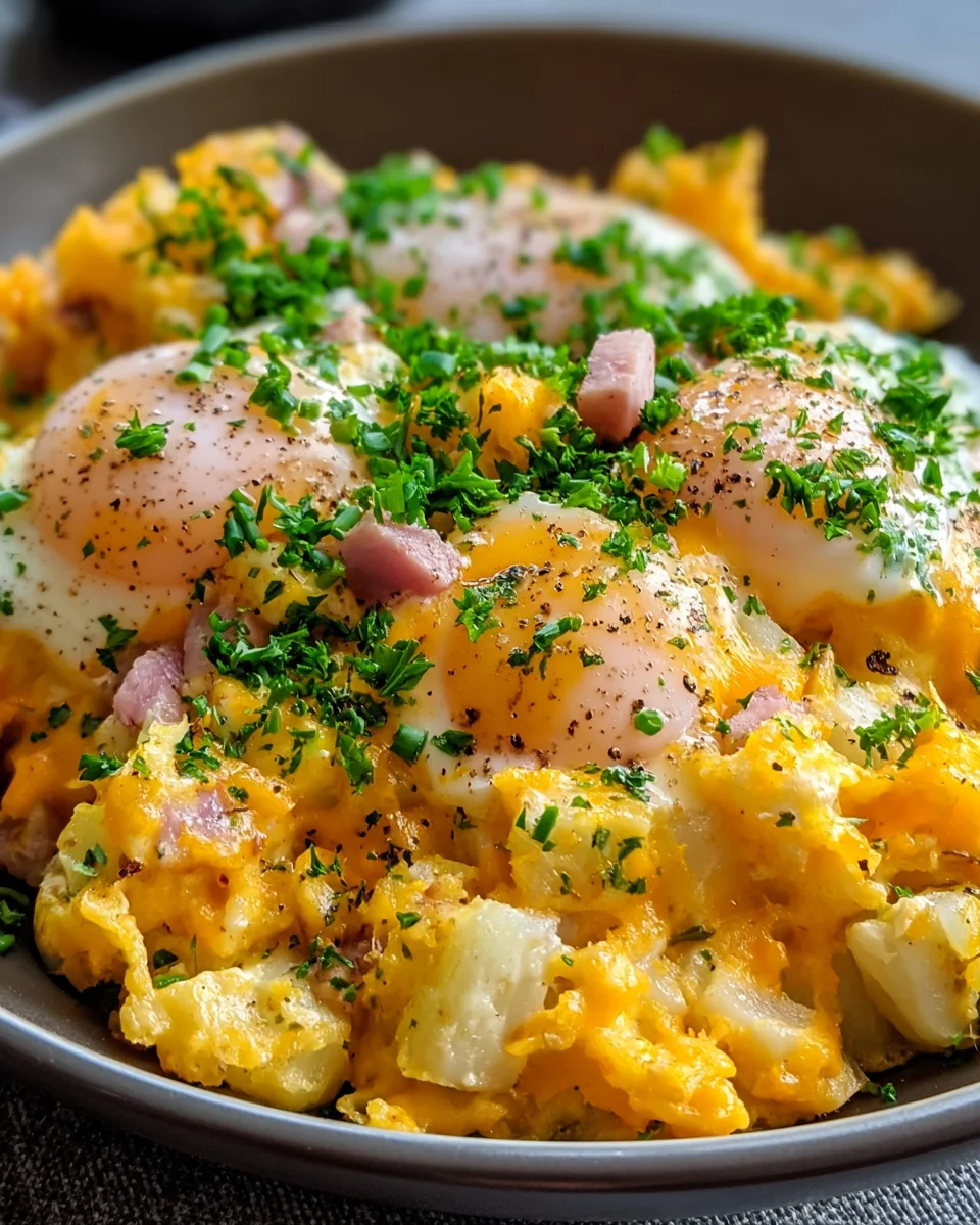 Deliciously Easy Cheesy Potato Egg Scramble Recipe