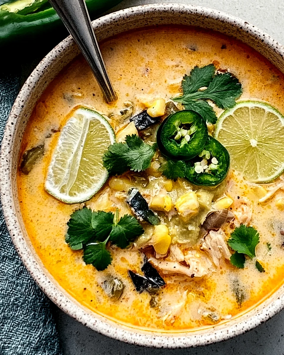 Deliciously Easy Chicken Poblano Soup Recipe