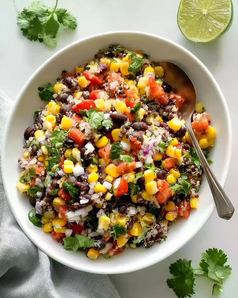 Fresh Sweet Corn and Black Bean Quinoa Salad Recipe