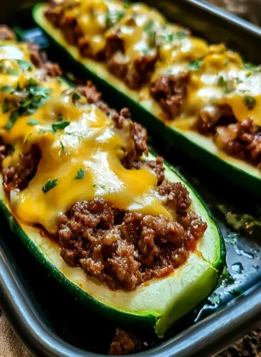 Quick and Tasty 30-Minute Ground Beef Zucchini Boats Recipe