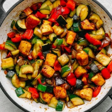 Quick Vegan Zucchini Stir Fry With Tofu Recipe