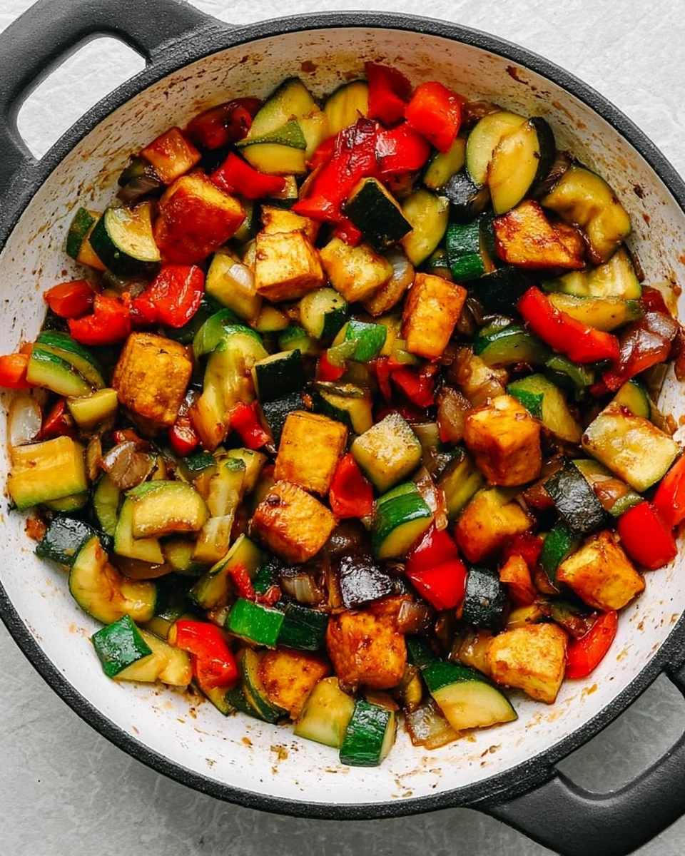 Quick Vegan Zucchini Stir Fry With Tofu Recipe