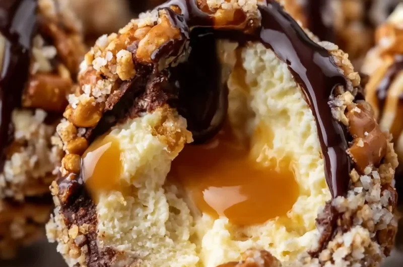 Salted Caramel Pretzel Cheesecake Balls Recipe